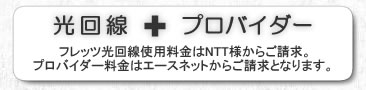 回線料金+プロバイダ料金